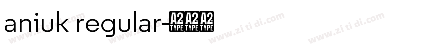 aniuk regular字体转换
